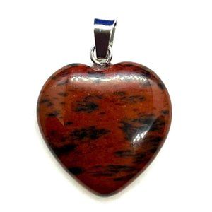 Mahogany Obsidian Heart Stone Pendant #722-773